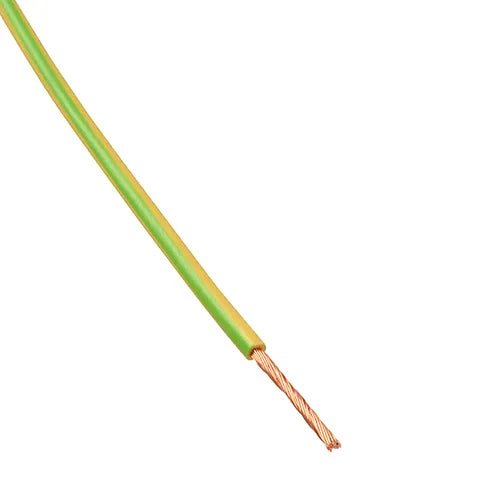 Montagesnoer 70°C 0,5 mm² - 100 meter - groen/geel (SKU 16366)
