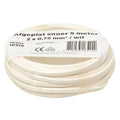 Kleine rollen afgeplat snoer 2x0,75 mm² wit 5 meter
