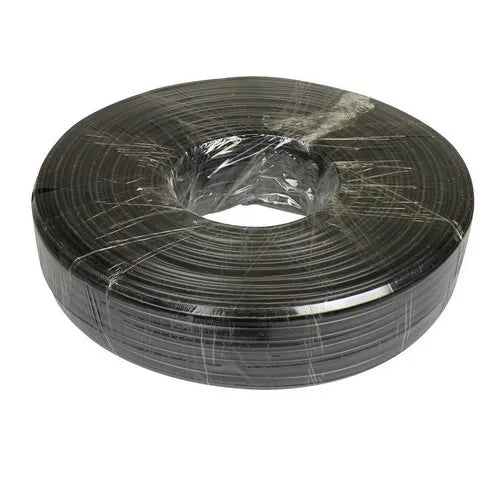 Platte modulaire telefoonkabel zwart - 100 meter