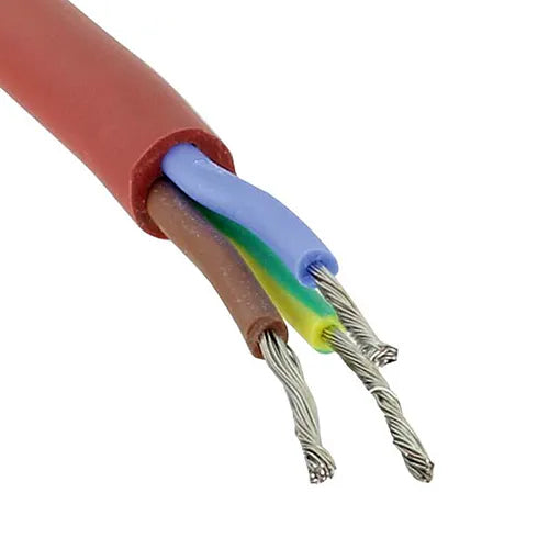 Siliconenkabel SIHF 3-aderig 180 °C - 3x0,75 mm² / 100 meter ring (SKU 17163)