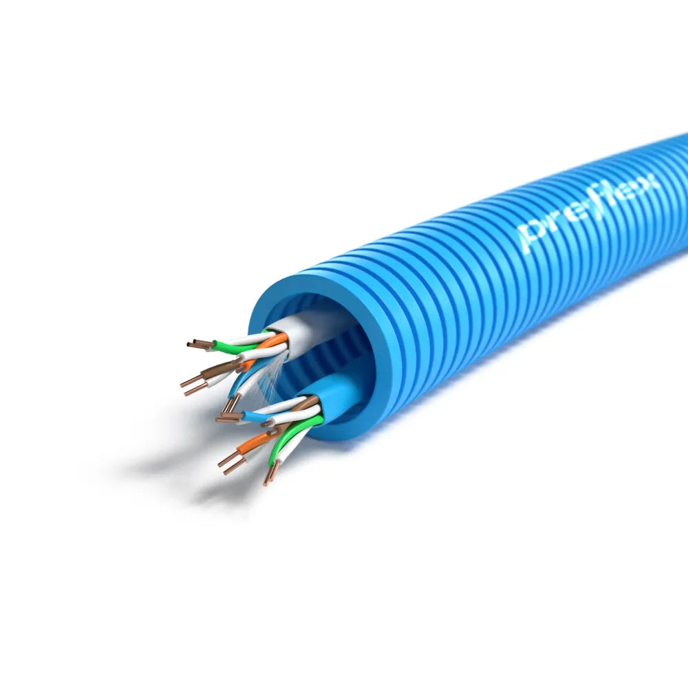 Flexpijp 3/4 + 2x UTP CAT5e kabel 20mm - 100 meter