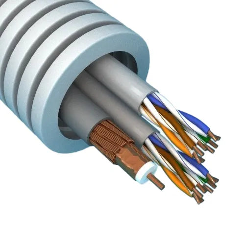 Flexpijp 3/4 + 2x UTP CAT6 + 1x COAX 75 20mm - 100 meter