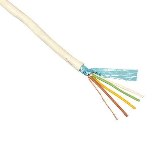 Soepele alarmkabel wit - 100 meter