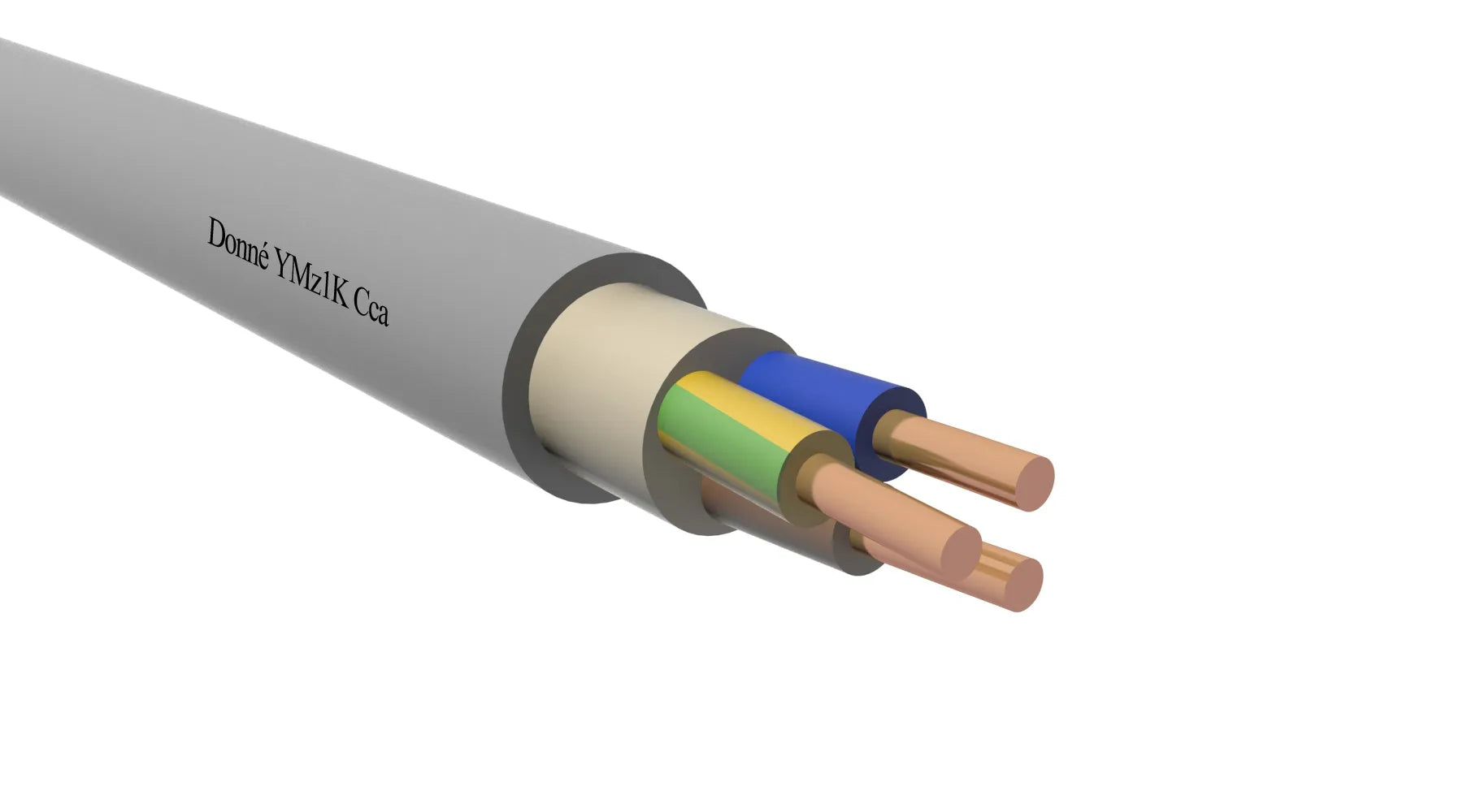 YMz1K Cca 3G2,5 halogeenvrije installatiekabel grijs - 100 meter