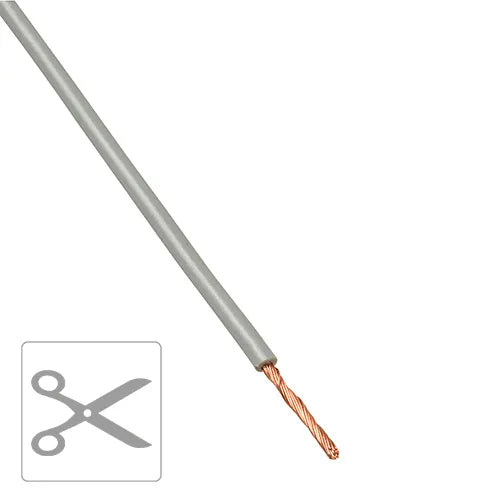 Montagesnoer H07V-K 2,5mm² grijs Kniplengte per meter