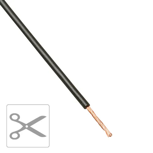 Montagesnoer H07V-K 4mm² zwart Kniplengte per meter