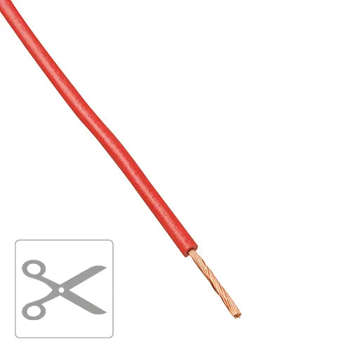 Montagesnoer H07V-K 6 mm² soepel - rood - Kniplengte per meter (SKU 19065)