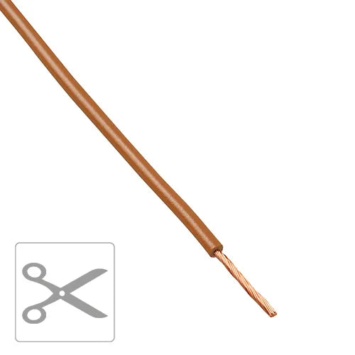 Montagesnoer H07V-K 16 mm² soepel - bruin - Kniplengte per meter (SKU 19082)