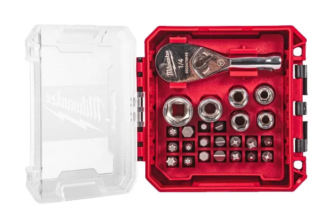 Ratelset 1/4 inch compact 25-delig Milwaukee PACKOUT