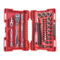Doppenset 1/4 inch 38-delig FOUR FLAT met Shockwave bits Milwaukee
