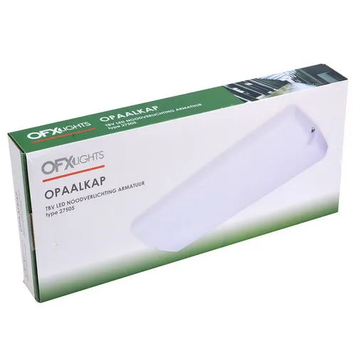 Opaalkap voor OFX LED noodverlichting armatuur 27505, witte kunststof diffuser voor veilige verlichting.