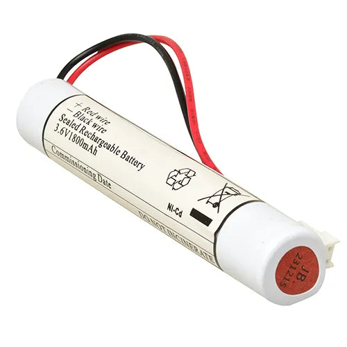 OFX 3.6V accupack voor noodverlichting 27505, showing the compact rechargeable battery for emergency lighting systems