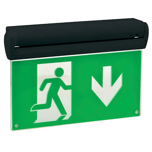 OFX LED emergency lighting fixture for wall and ceiling, continuous 3-hour backup power, ideal for safety and emergency use