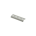 Perforated zinc-plated universal Omega DIN-rail 35x7.5mm for electrical enclosures, suitable for mounting and wiring applications.
