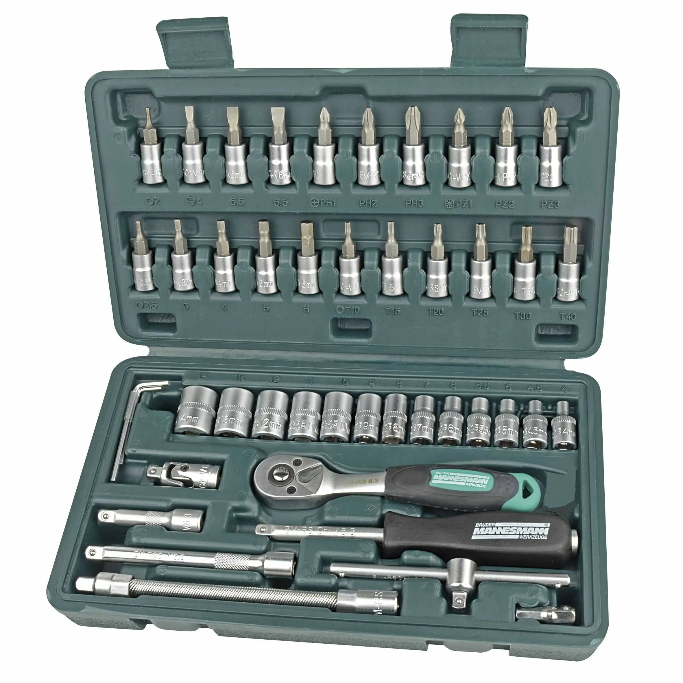 Doppendoos 1/4 inch 46-delig Superlock in cassette