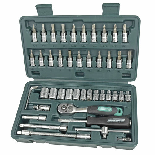 Doppendoos 1/4 inch 46-delig Superlock in cassette