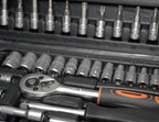 Dopsleutelset 46-delig in koffer 1/4 inch