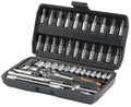 Dopsleutelset 46-delig in koffer 1/4 inch