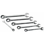 Ringratelsleutelset 6-delig 8-19 mm met 45-tands ringratel