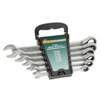 Ringratelsleutelset 6-delig 8-19 mm met 45-tands ringratel