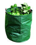 RubberXL 272-liter tuinafvalzak outdoor leaf waste bag with handles, made of durable black plastic for garden debris collection.