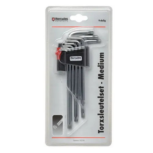 MVC Tools TORX sleutelset 9-delig in blister metaal