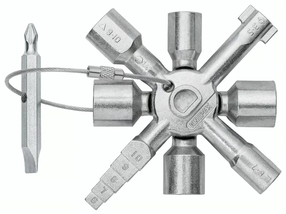 Multifunctionele sleutel TwinKey 8-delig metaal