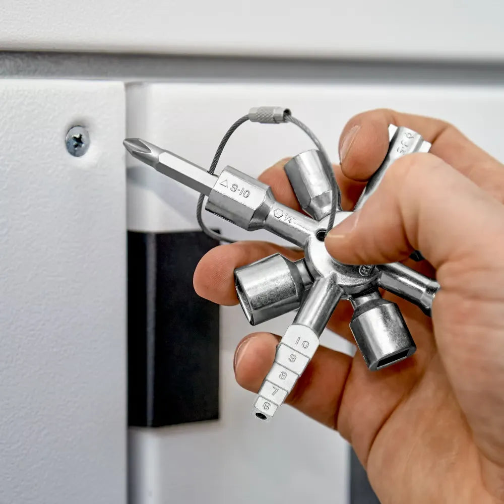 Multifunctionele sleutel TwinKey 8-delig metaal