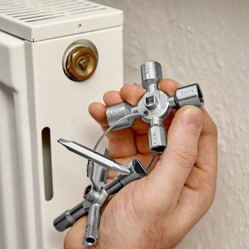 Multifunctionele sleutel TwinKey 8-delig metaal