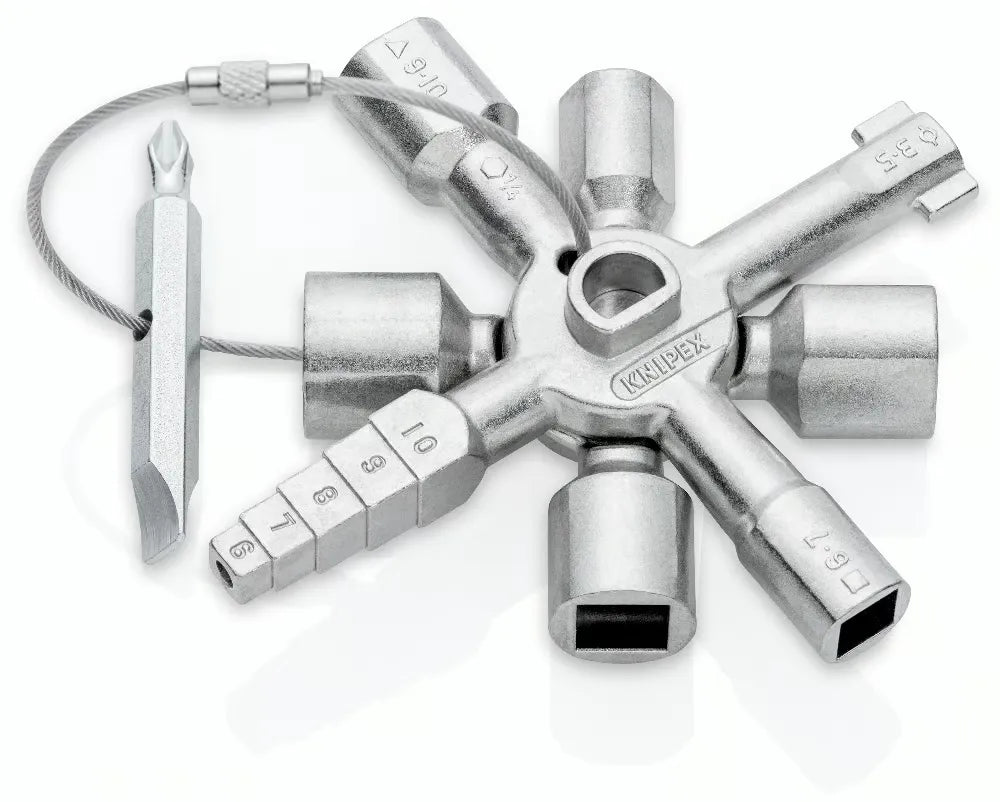 Multifunctionele sleutel TwinKey 8-delig metaal