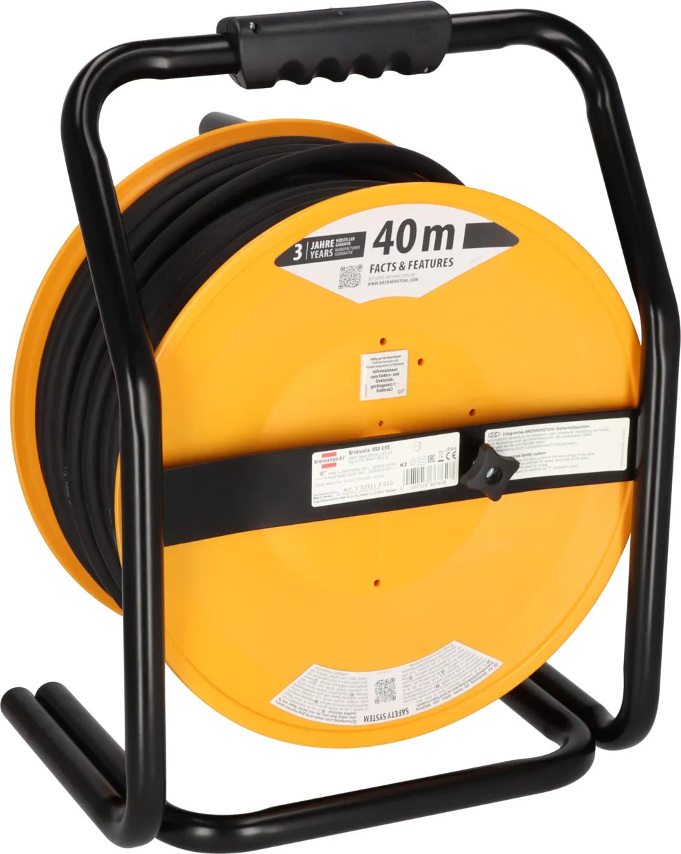Brennenstuhl Brobusta kabelhaspel 40 meter CEE 4V IP44 5x2,5 mm² H07RN-F