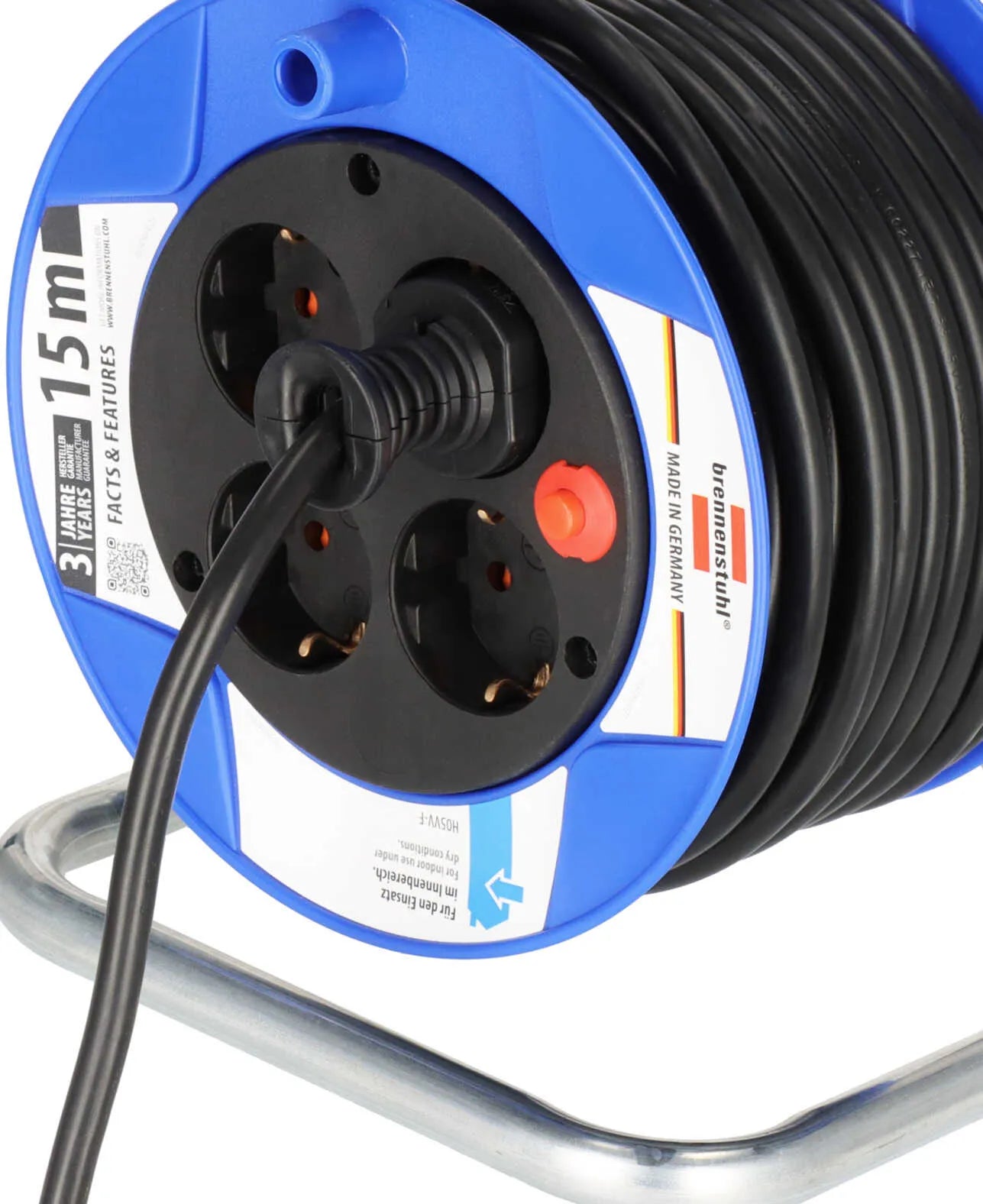 Brennenstuhl Garant Compact kabelhaspel 15 meter 4V IP20 3x1,5 mm² H05VV-F