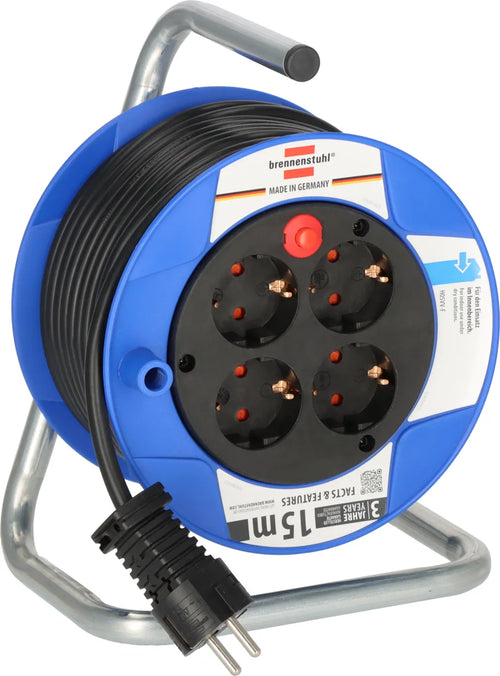 Brennenstuhl Garant Compact kabelhaspel 15 meter 4V IP20 3x1,5 mm² H05VV-F