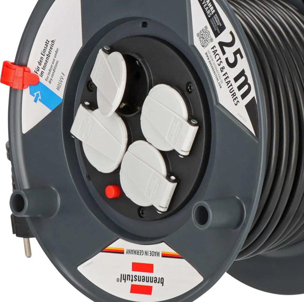 Brennenstuhl Garant E kabelhaspel 25 meter 4V IP20 3x1,5 mm² H05VV-F