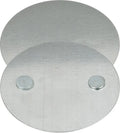 Brennenstuhl magnetic mounting plate for smoke detector, showing the sleek black metal design and attachment mechanism.