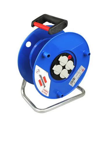 Lege kabelhaspel 4-voudig Garant blauw