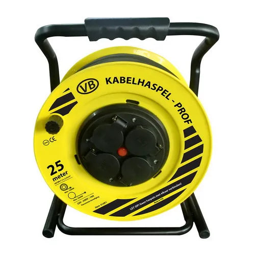 VB tools PROF kabelhaspel 25 meter IP44 3x2,5 mm² H07RN-F