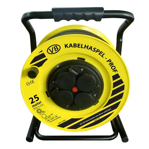 VB tools PROF kabelhaspel 25 meter IP44 3x1,5 mm² H07RN-F