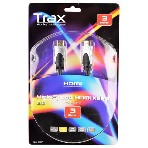 Premium HDMI 2.0-kabel 3 meter Pro Gold zwart