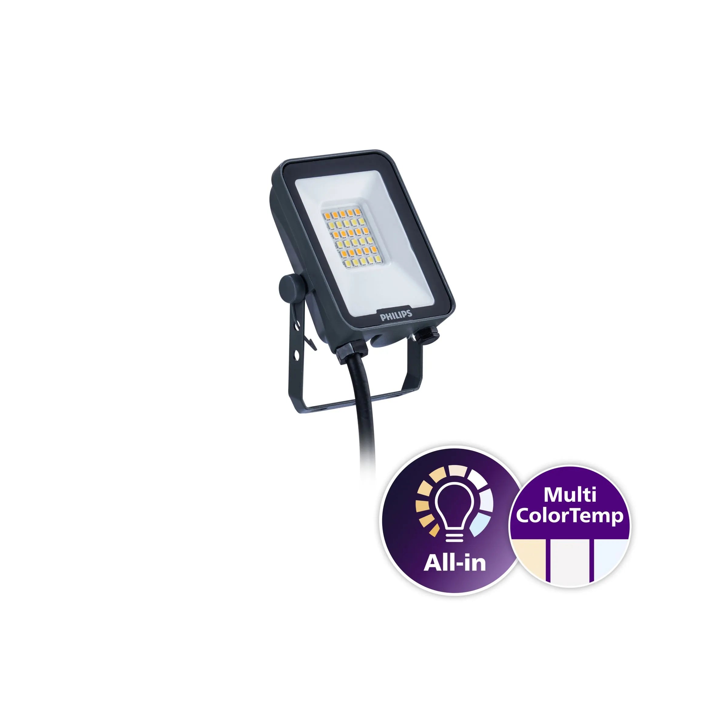 Philips BVP167 mini LED straler 20W colorswitch