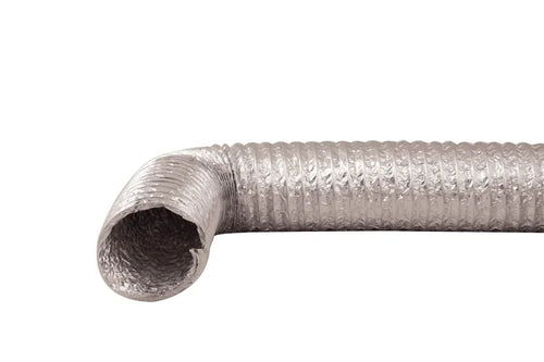 Flexible aluminium exhaust duct for range hood, 150mm diameter, 3 meters long, used for ventilation and air extraction.