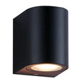Ronde GU10 buitenlamp zwart Down 3000K IP44