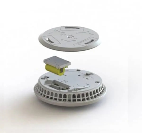 FireAngel WiSafe 2 uitbreidingsmodule, compact electronic device for enhanced fire alarm system integration.