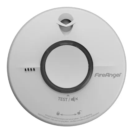 FireAngel standalone smoke detector with 10-year lithium battery, compact design, and easy installation for reliable fire safety.