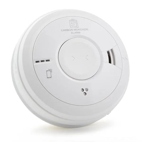 EI Electronics CO-melder 230V Lithium AudioLINK Koolmonoxidemelder showing digital display and sensor for carbon monoxide detection