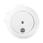 Firehawk 230V interconnected smoke detector with lithium backup, model FHN250RB, showing the device with sensor and wiring.