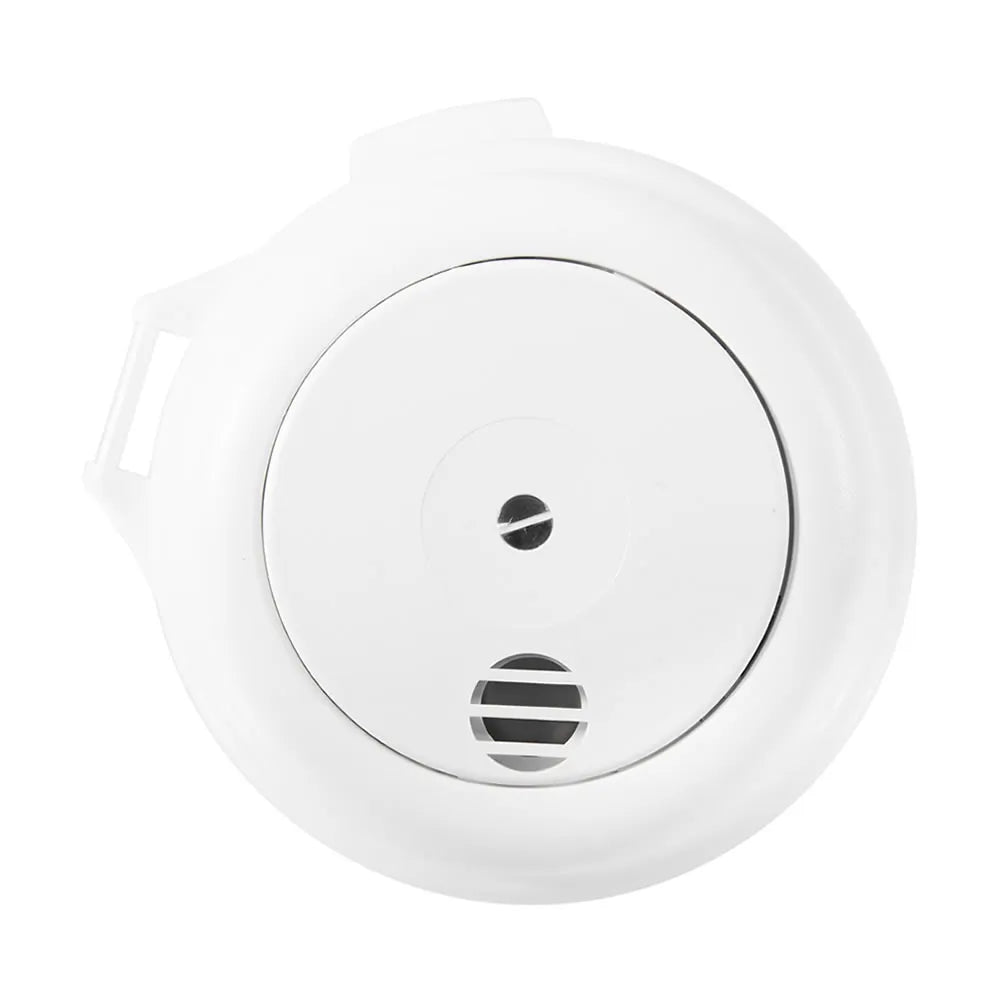 Firehawk 230V interconnected smoke detector with lithium backup, model FHN250RB, showing the device with sensor and wiring.