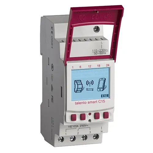 Digitale astroklok 1-kanaal DIN-rail Grässlin Talento smart C15