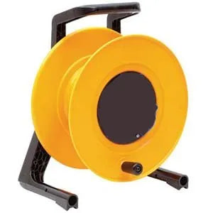 Lege kabelhaspel 38,5 cm kunststof open trommel oranje