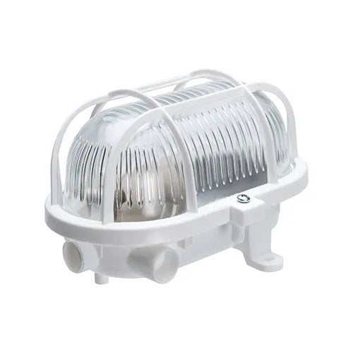 NOVA Bulleye buitenlamp 17 cm E27 kunststof IP44 wit